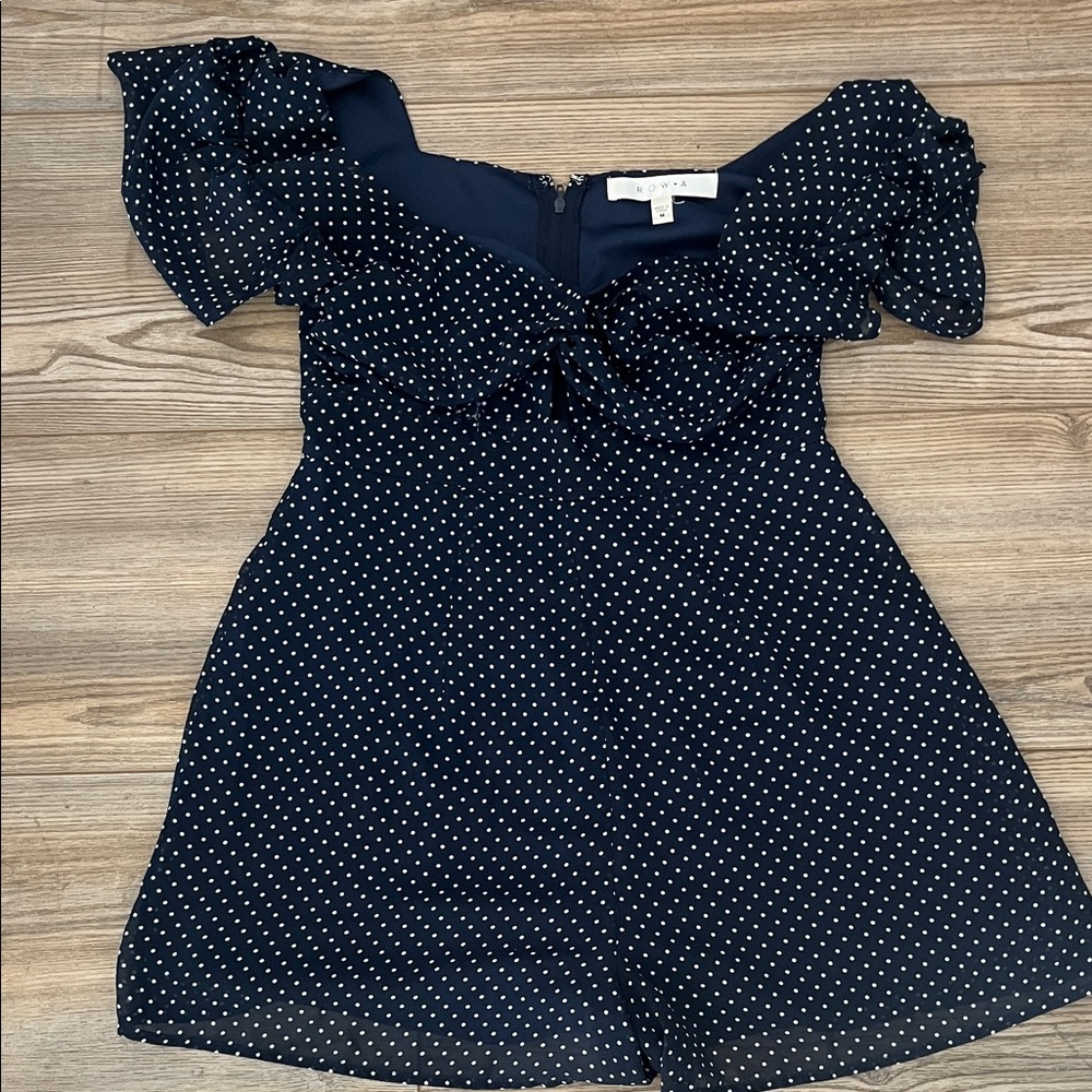 Charming Navy Polka Dot Blouse